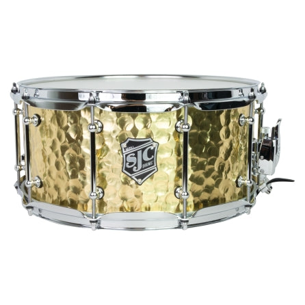 ~NEW!~ SJC Alpha Series 1.2mm Polished Hammered Brass 6.5x14 Snare Drum