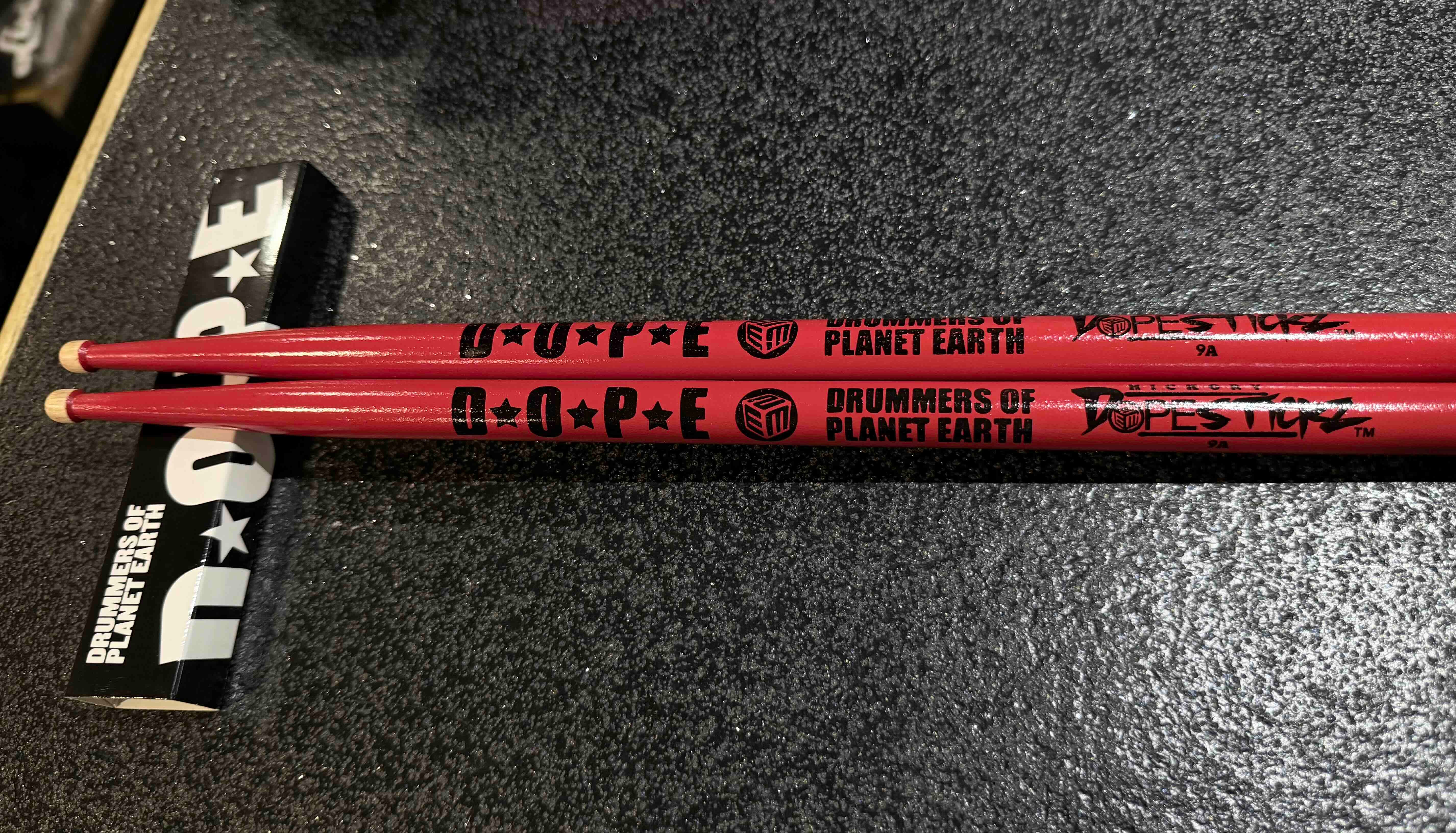 Dope Stickz Corvette Red 9A Barrel Tip Drum Sticks Pair