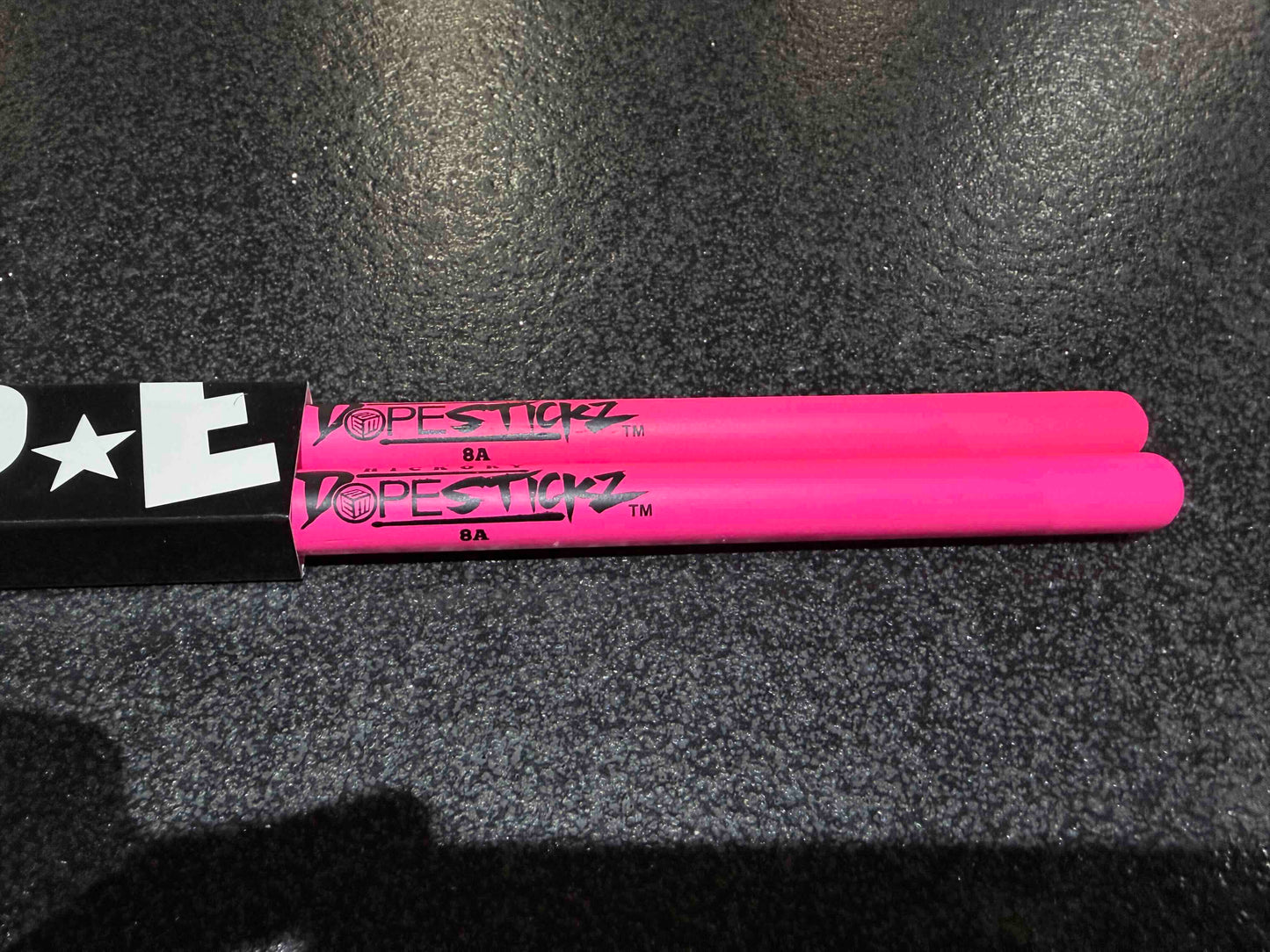 Dope Stickz Neon Pink 8A Barrel Tip Drum Sticks Pair