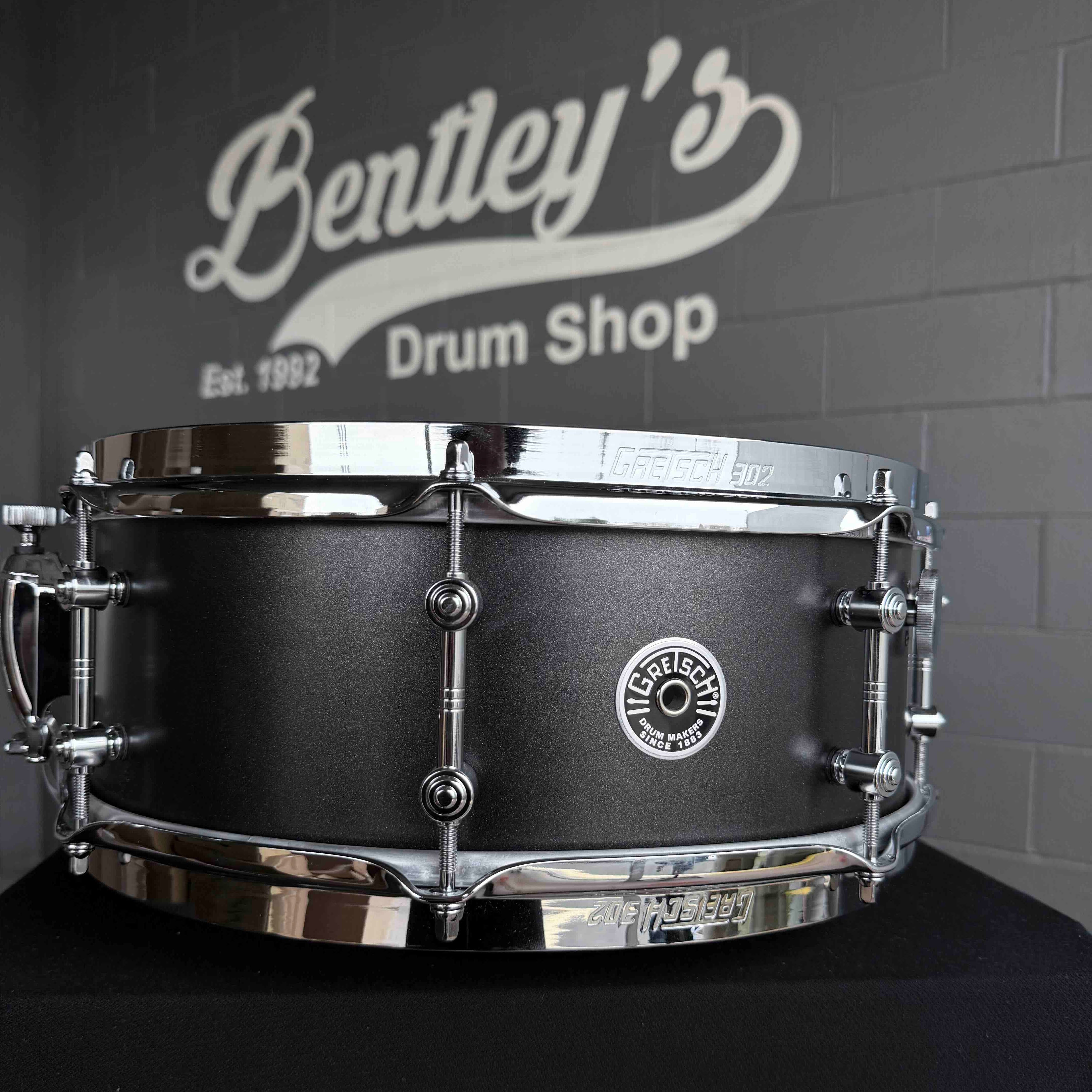 Gretsch Mike Johnston Brooklyn Standard 5.5x14" Snare Drum in Satin Black Metallic