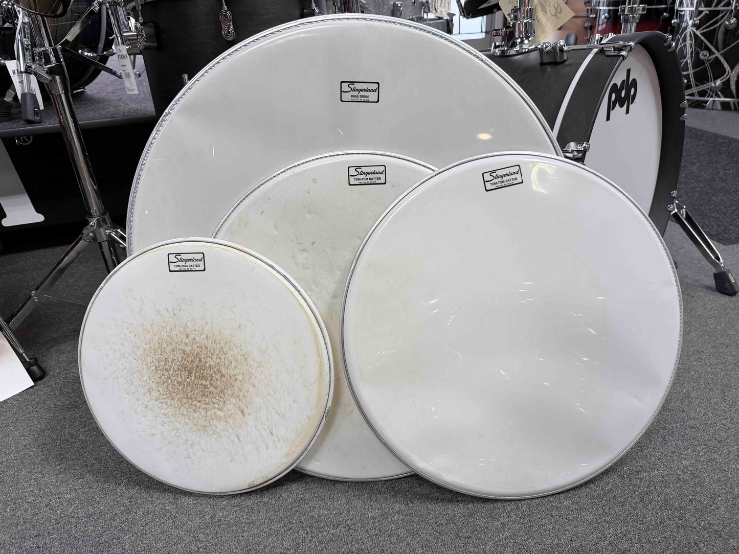 ~WOW!~ Vintage Mid-1970's Slingerland 3-ply Maple 4-Piece 13/14/18/24 Drum Kit Set in Silver Sparkle