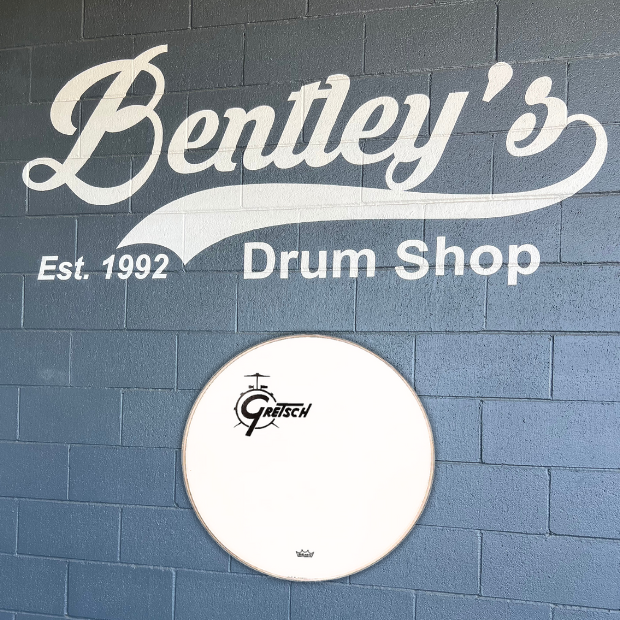 Gretsch GRDHCW22O USA Custom 22" Coated Logo Bass Drum Head Brand New