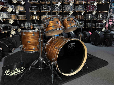 ~RARE~ DW Performance Series 4-Piece 10/12/16/22 Drum Kit Set in Bronze Oyster FinishPly