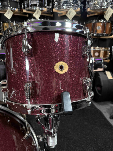 ~NEW!~ 2026 Slingerland RadioKing Mahogany/Poplar/Mahogany 3-Piece 13/16/22 Drum Kit Set in Maroon Glass Glitter with Nickel Hardware
