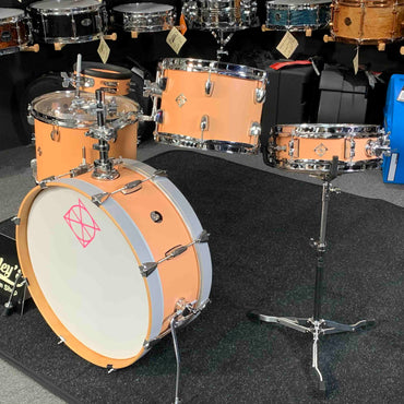 ~NEW~ Dixon PODL520PF Little Roomer 5-Piece Drum Kit Set in Peach Fuzz *IN STOCK*