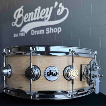 ~WOW!~ DW Collector's Series ECO-X Pure Bamboo 5.5x14 Snare Drum in Natural Satin Oil w/ Chrome Hardware