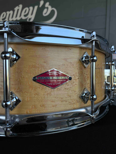 Craviotto Private Reserve 5x14" Birdseye Maple Snare Drum in Natural Oil