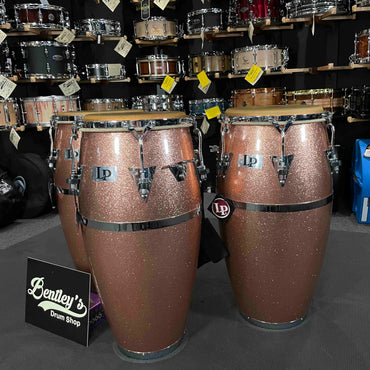~NEW~ LP Latin Percussion Martin Cohen Signature Quinto/Conga/Tumba Trio Set in Champagne Sparkle
