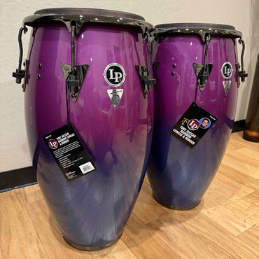 ~NEW!~ LP Latin Percussion Tony Succar Signature New Zealand Pine Conga & Tumbadora Pair in Rainbow Lacquer with Black Nickel Hardware & Black Skyn Heads