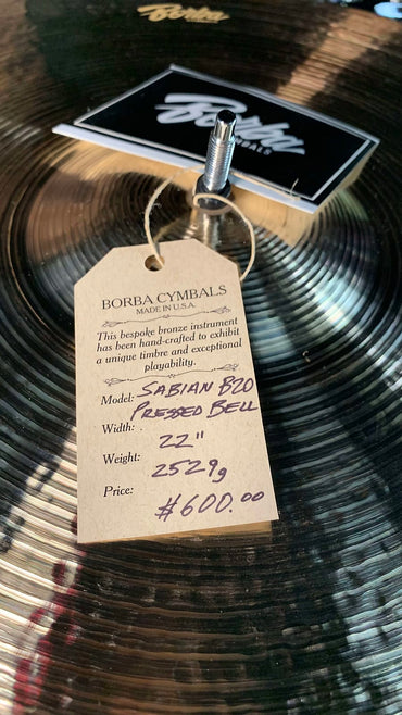 Borba 22" Sabian B20 Pressed Bell Ride 2529g