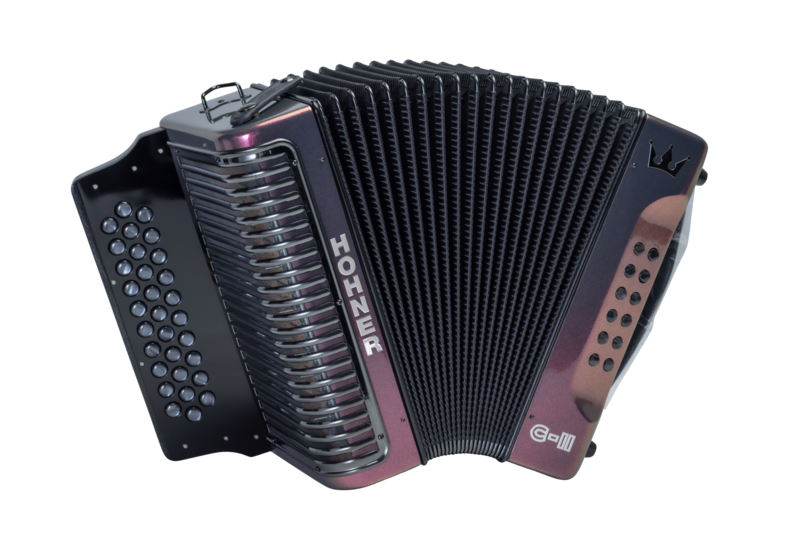 Hohner C-II FBBEB RTG Corona C-II Accordion in Keys of F/Bb/Eb in Red to Gold Finish