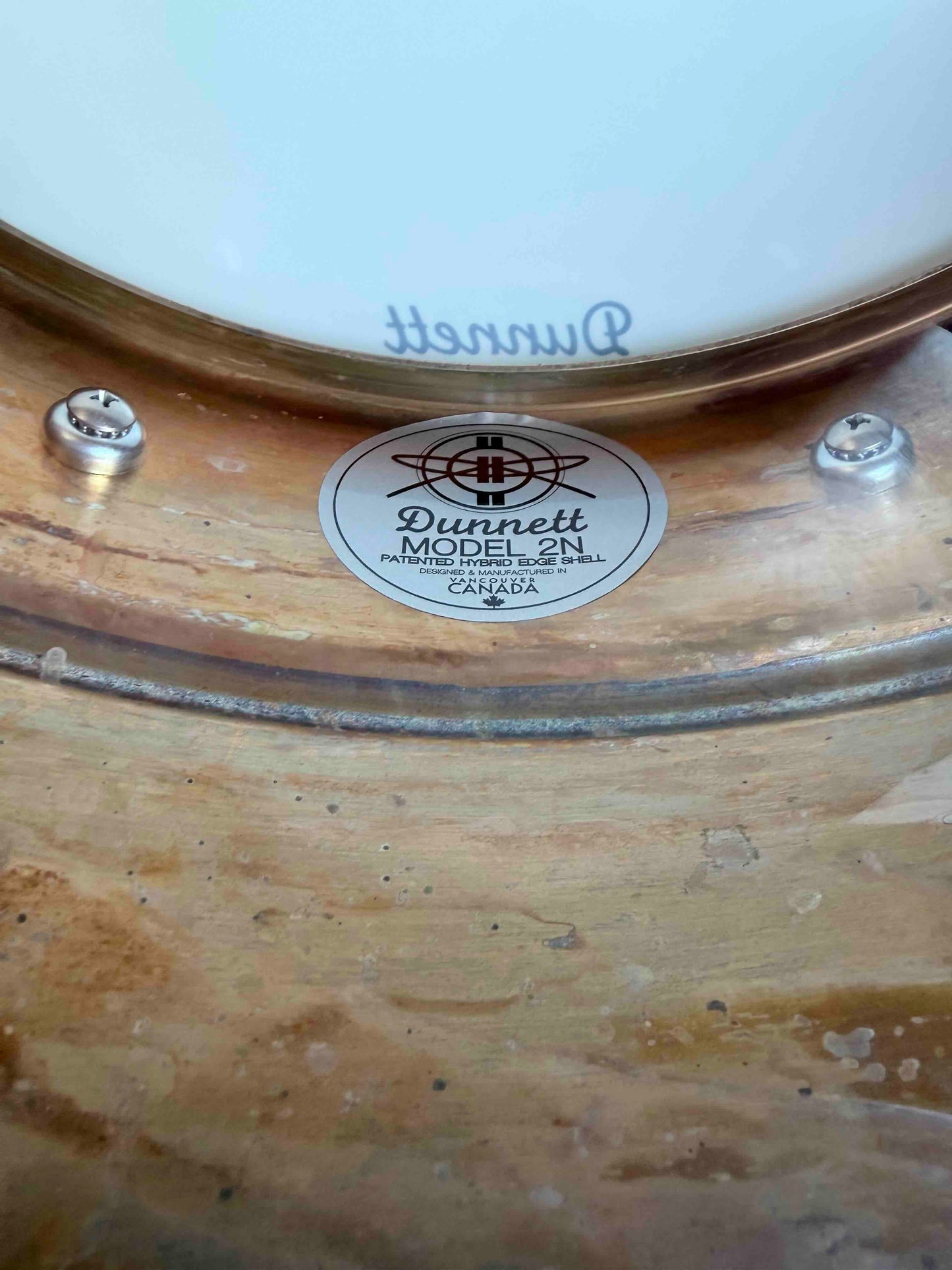 ~NEW!~ Dunnett Classic Model 2N Bronze 6.5x14 Snare Drum in Penny Patina w/ 8 Deko Lugs