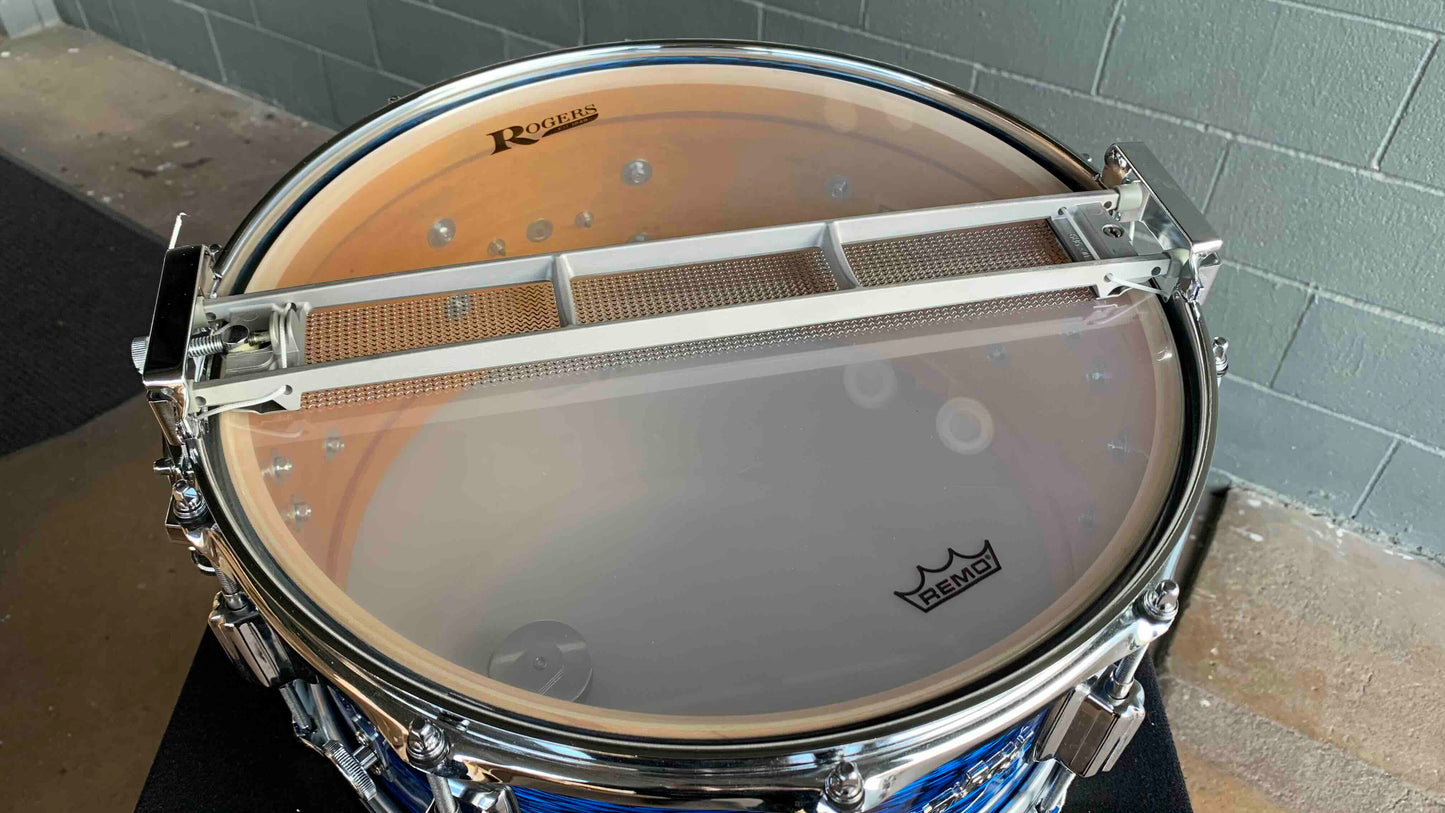 Rogers Custom-Built 6.5x14 Dyna-Sonic Snare Drum in Blue Onyx