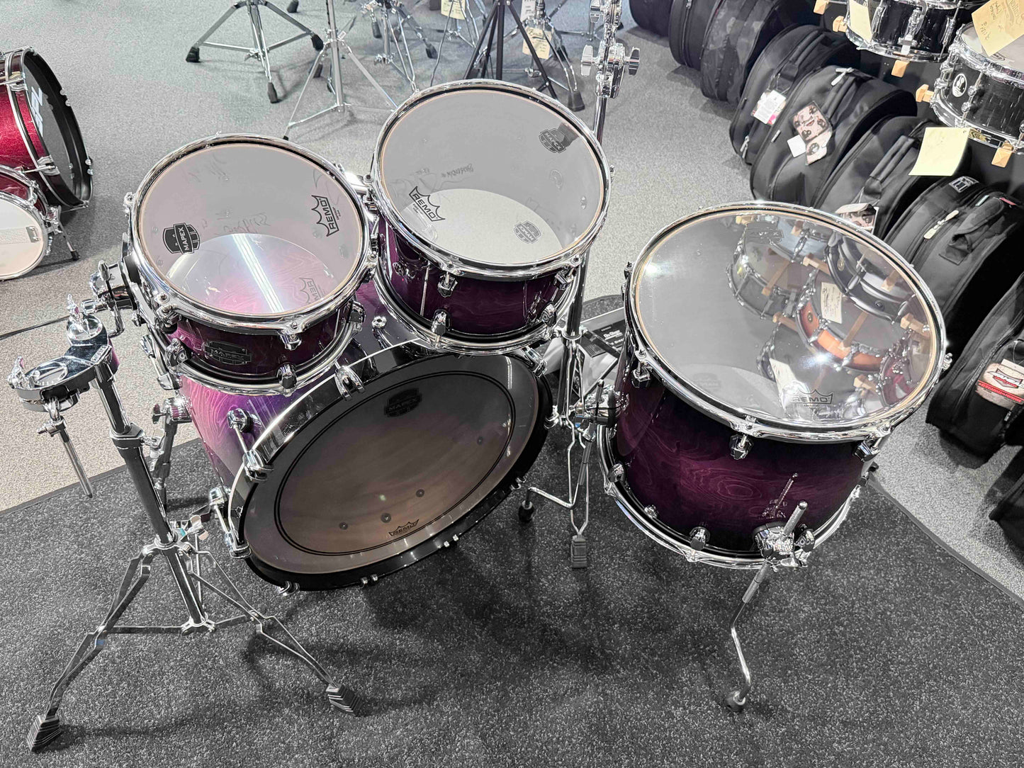 ~NEW~ Mapex SR529XUZXP Saturn VI Rock 4-Piece 10/12/16/22 Drum Kit Set in Royal Purple Burst Gloss Lacquer