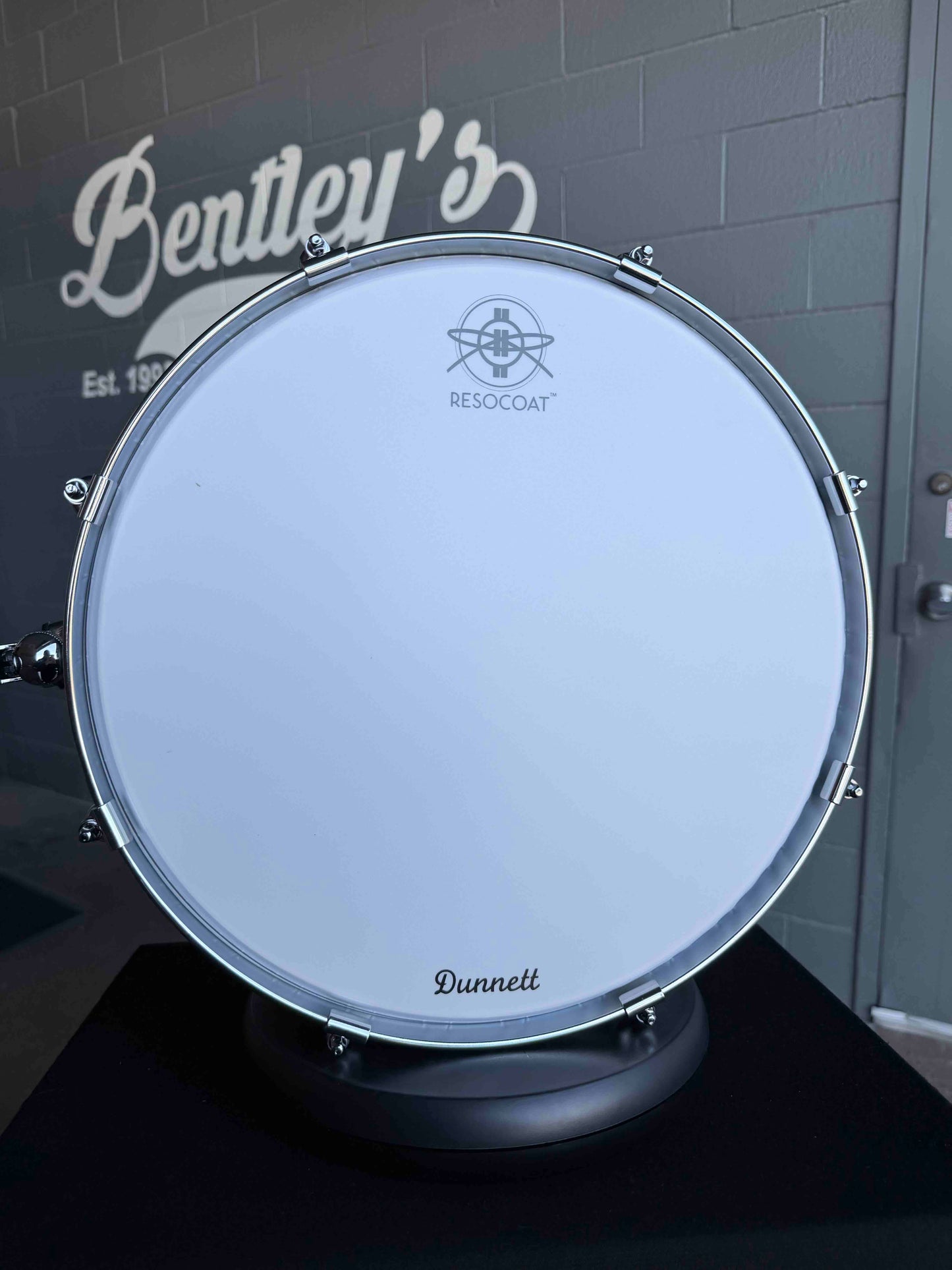 ~NEW!~ 2026 Dunnett 8-Lug StereoPly Maple/Poplar Hybrid 7x14 Snare Drum in Matte Metallic Purple w/ CR Hoops & Dunnett Bag