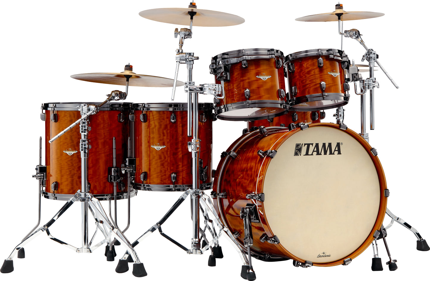 ~LIMITED EDITION~ Tama Starclassic Bubinga 5-Piece 10/12/14/16/22 Drum Kit Set in Figured Gloss African Cherry with Black Nickel Hardware *IN STOCK*