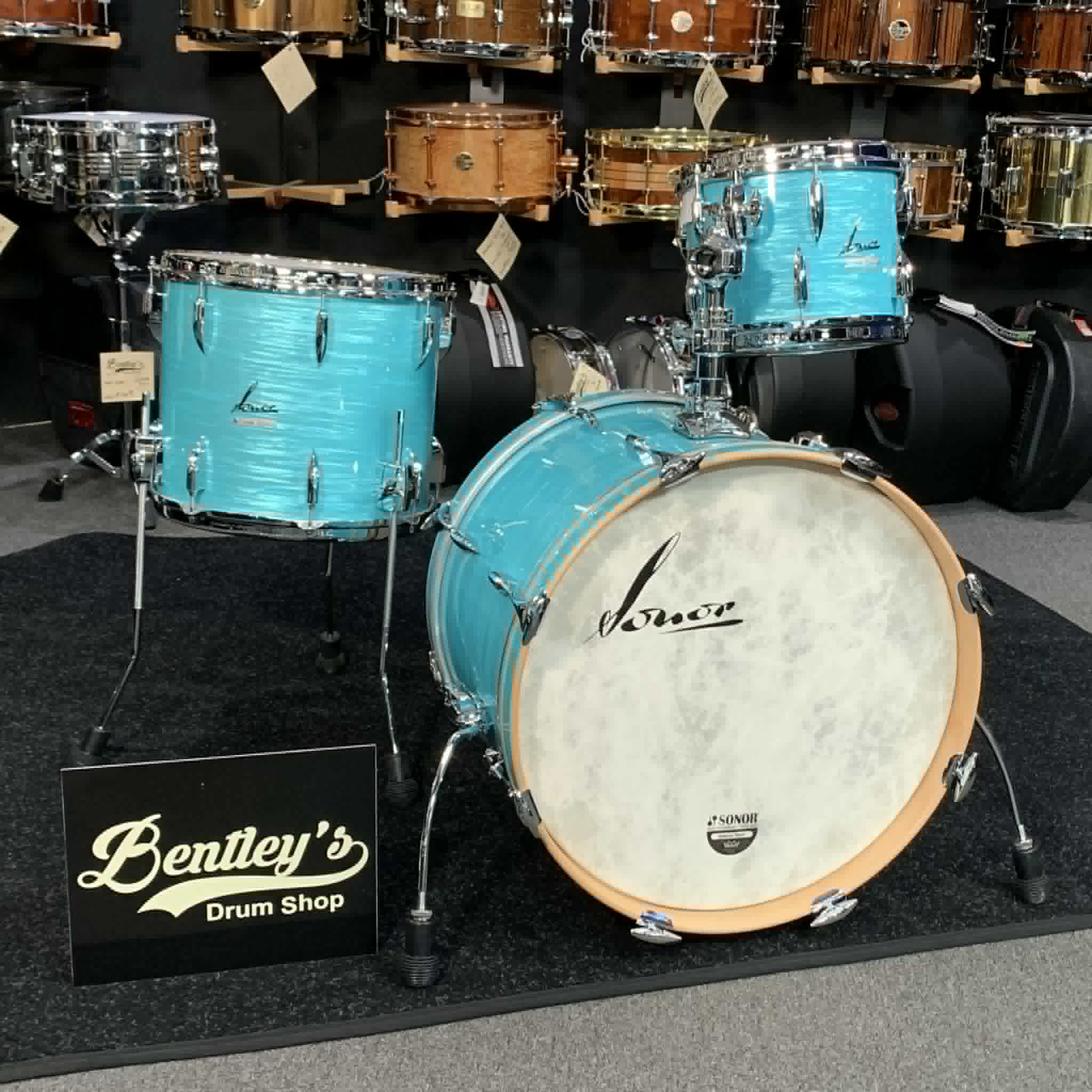 ~WOW!~ SONOR Vintage Series 3-Piece 10/14/20 Benny Greb Style Drum Kit Set in California Blue