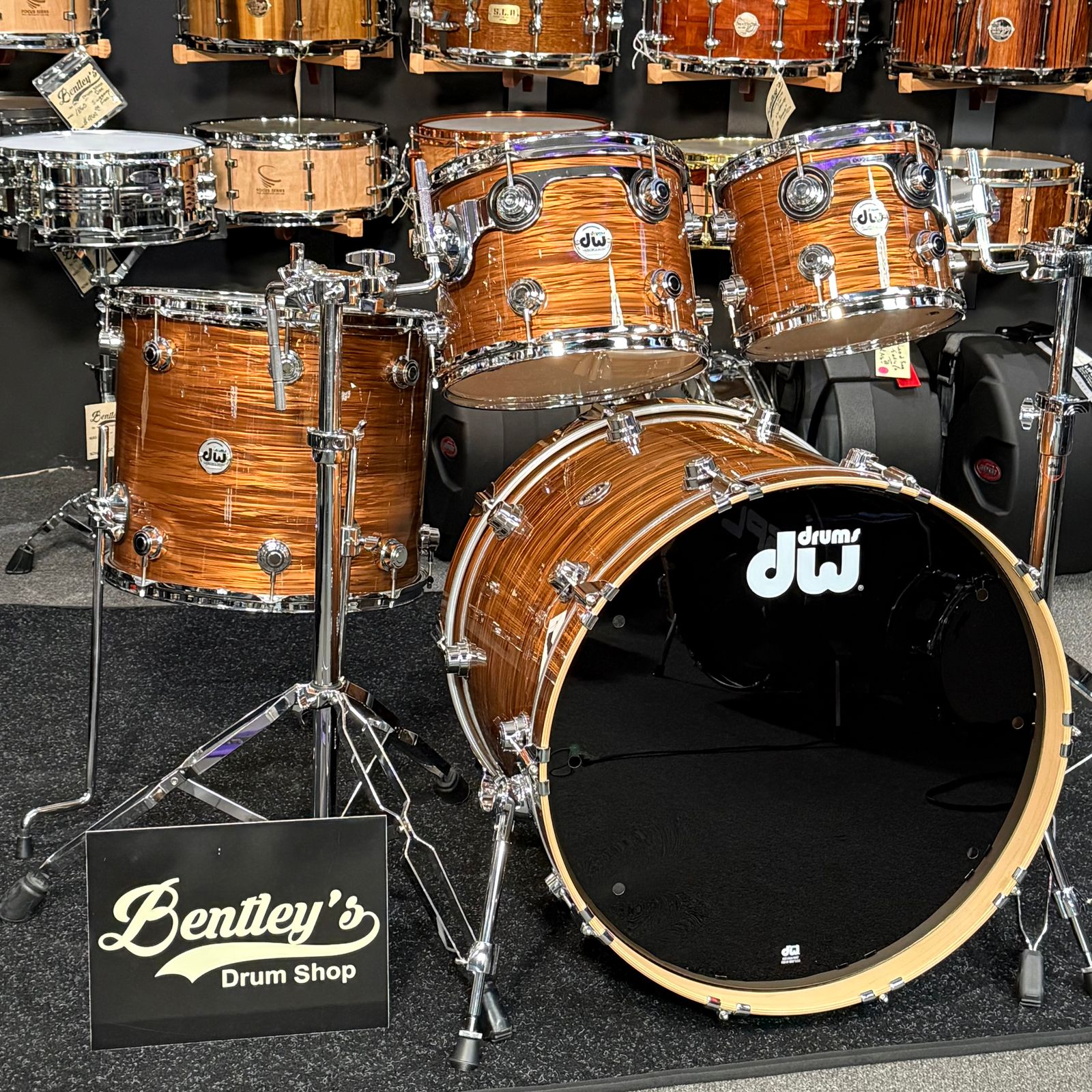 ~WOW!~ DW Collectors Series SSC Maple 4-Piece 10/12/16/22 Drum Kit Set in Bronze Oyster FinishPly with Chrome Hardware