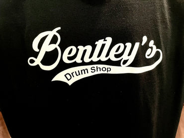Bentley's Drum Shop White Classic Font Short Sleeve T-Shirt