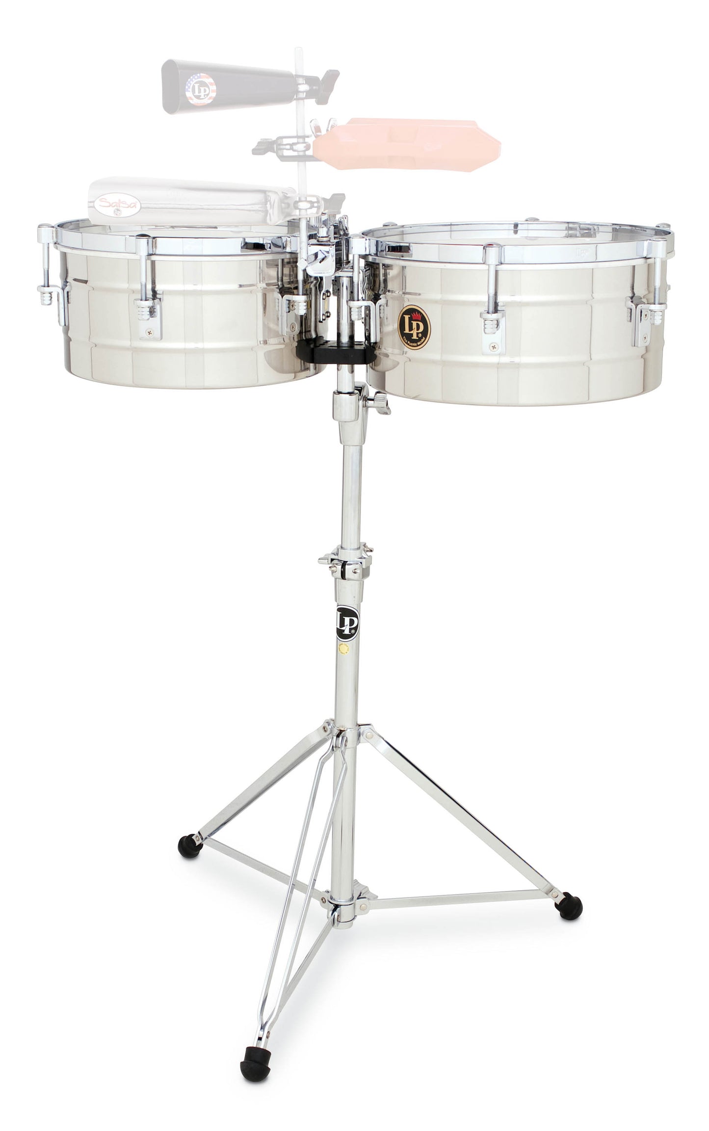 Ensemble de timbales en acier inoxydable LP Latin Percussion LP256-S Tito Puente Signature 13" et 14"