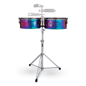 LP Latin Percussion LP257-TS Tony Succar Signature 14" & 15" Timbale Set in Rainbow Chrome w/ Black Nickel Hardware