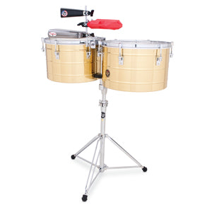 LP Latin Percussion LP258-B Tito Puente Signature 15/16" Brass Thunder Timbs Timbale Set