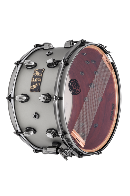~NEW!~ Mapex Artist Collection Aquiles Priester Signature 'PsychOctopus' 8x14 Maple/Padauk Hybrid Snare Drum in Gun Metal Grey Lacquer with Brushed Black Nickel Hardware *IN STOCK*