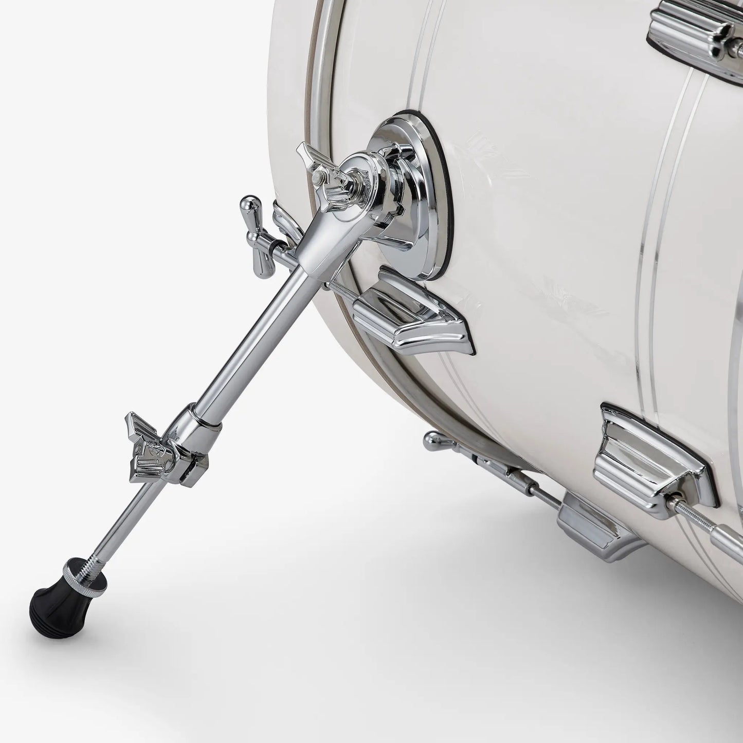 ~NEW!~ Rogers Powertone Series 4-Piece 10/12/14/20 Fusion Drum Kit Set in Antique Creme with Chrome Pinstripes (SAVE OVER $675!)