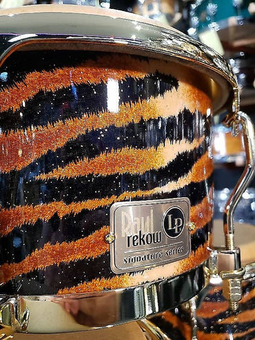 LP Latin Percussion Raul Rekow Signature Tiger Print Bongo Pair Set with Gold Hardware *IN STOCK*