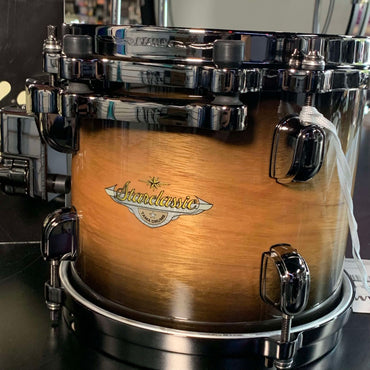TAMA MET0807BLNWB Starclassic Maple 7x8 Rack Tom in Exotic Natural Pacific Walnut Burst Lacquer w/ Black Nickel Hardware