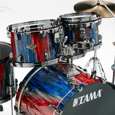 ~LIMITED EDITION~ TAMA Starclassic Walnut/Birch 5-Piece 10/12/14/16/22 Drum Kit Set in Crimson Sapphire Cascade Lacquer with Black Nickel Hardware *IN STOCK*