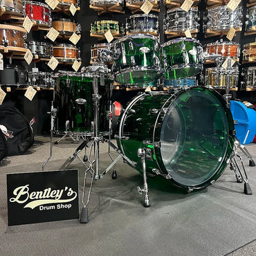 ~LIMITED EDITION~ Pearl CRB524P/C754 Crystal Beat Acrylic 4-Piece 10/12/16/22" Drum Set Kit in Emerald Glass