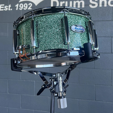Pearl MCT1465S/C348 Masters Maple Complete 6.5x14" Snare Drum in Absinthe Sparkle Lacquer