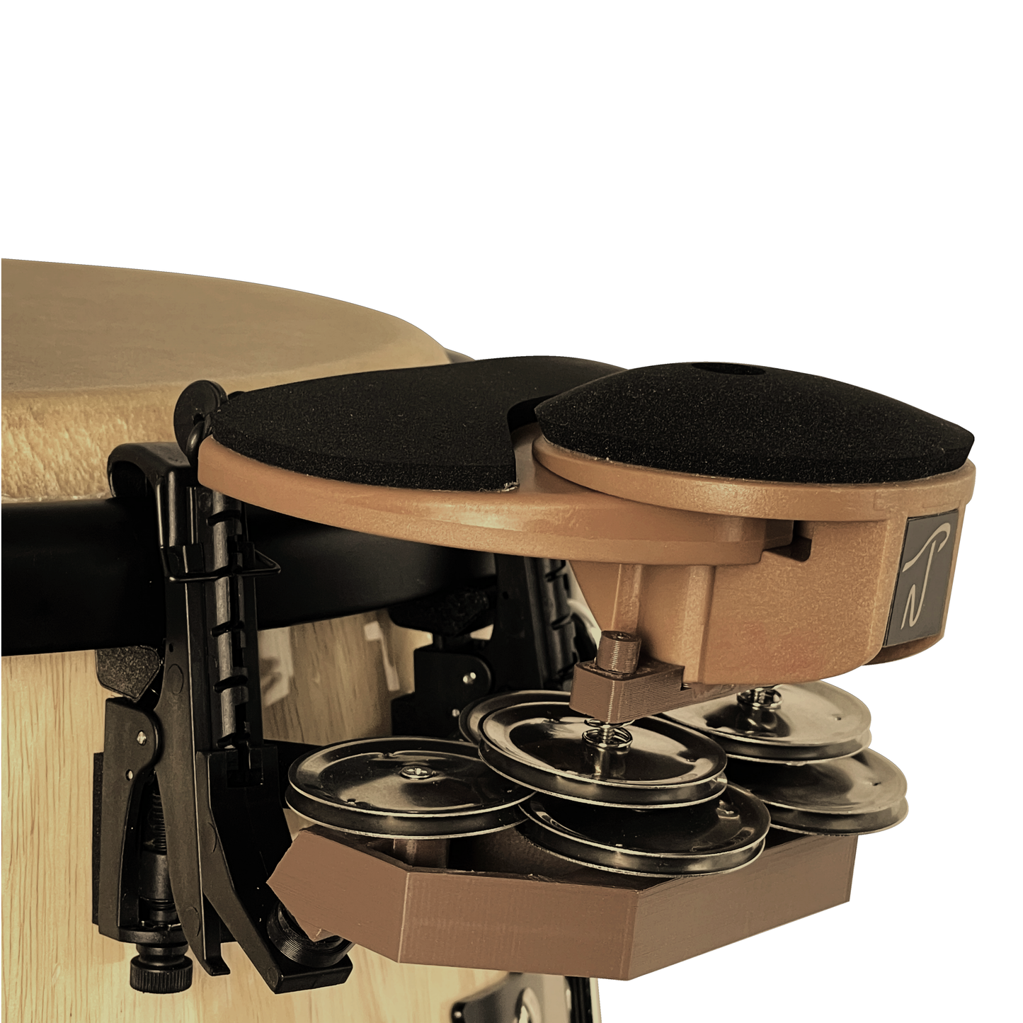 Percusión en lengua nativa RhymChik con cascabeles de acero inoxidable incluido con RhymStryker RSK-RCK-SSJ