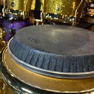 Tête en cuir de veau noir Remo Skyndeep pour LP 11" Accents Armando Peraza Fiberglass Quinto