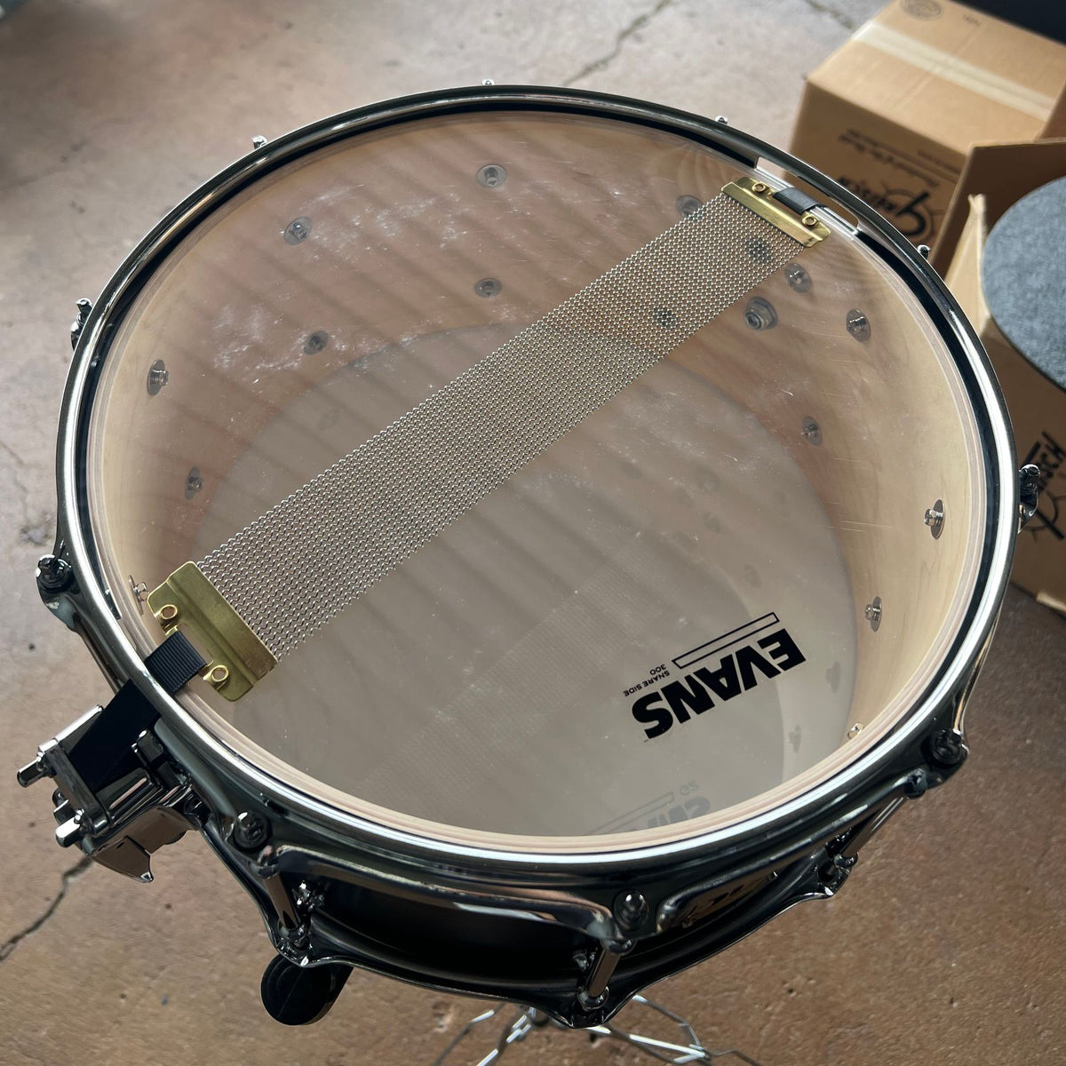 SJC Drums Tour Series 6.5x14" Maple Snare Drum in Matte Black (Store Demo)