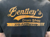 Bentley's Drum Shop 30th Anniversary Orange Distressed Logo T-Shirt - Small
