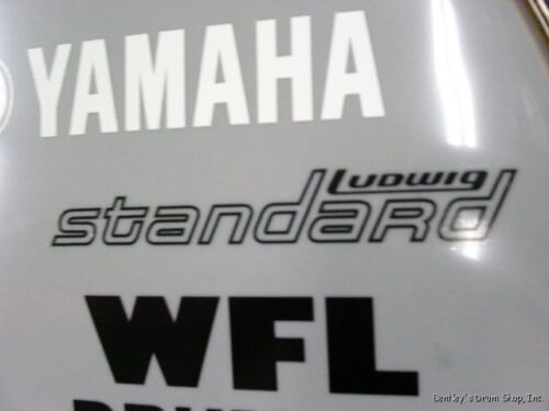 Ludwig Standard Black Replacement Logo Sticker/Decal (High Quality 3M Vinyl)