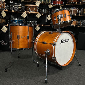 Rogers Tower Series 12/14/18" Drum Set Kit in Satin Fruitwood Stain