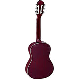 Ortega Guitars R121-1/2WR Family Series 1/2-Sized Nylon String Guitar in Gloss Wine Red w/ Gig Bag & Video Link