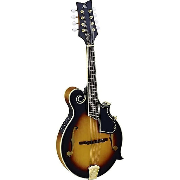 Ortega Guitars RMFE90TS F-Style Series Mandolin in Tobacco Sunburst w/ Gig Bag