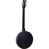 Ortega Guitars OBJ350/6-SBK Raven Series 6-String Banjo in Satin Black w/ Gig Bag