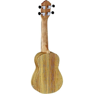 Ukelele soprano Ortega Guitars RFU10ZE Timber Series en madera de cebra satinada