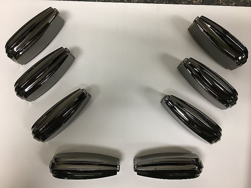 Soportes para bombo y tom de Slingerland Radio King, niquelados en negro