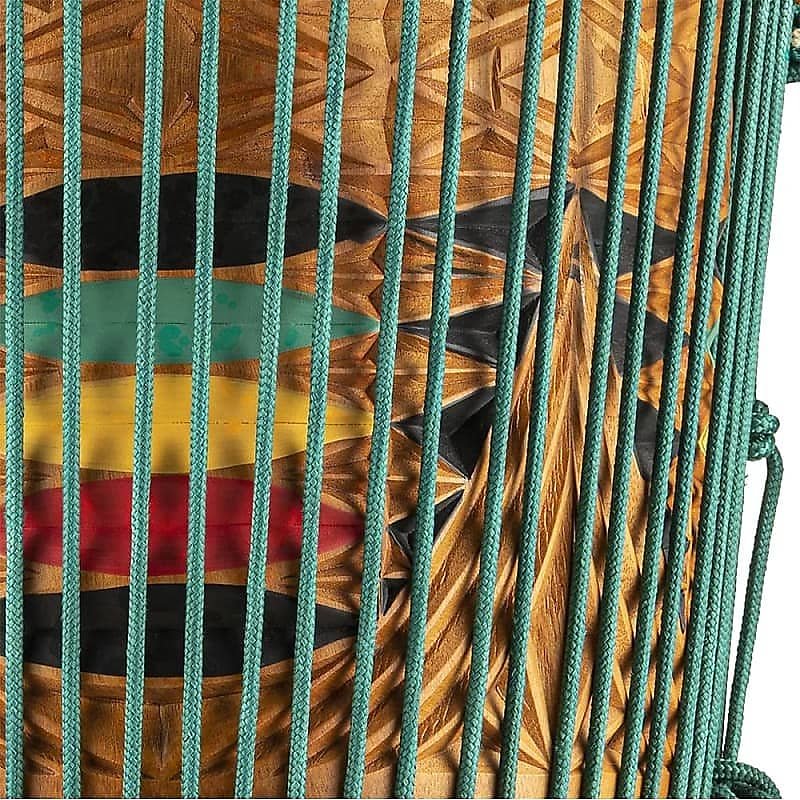 Meinl AE-DJTC2-L Djembe ornamental de colores tallado en tongo edición artesanal de 12"