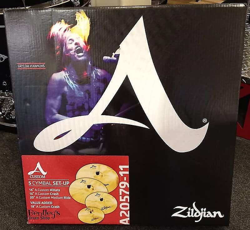 Zildjian A20579-11 A Custom Series Lot de 5 cymbales 20", 16", 14", 18" GRATUIT