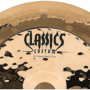 Platillo chino Meinl CC18EMCH-B Classics Custom Brilliant Extreme Metal de 18" con enlace de video