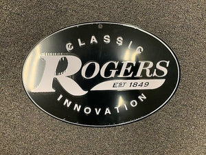 Rogers 8"x12" Metal Oval Logo Sign
