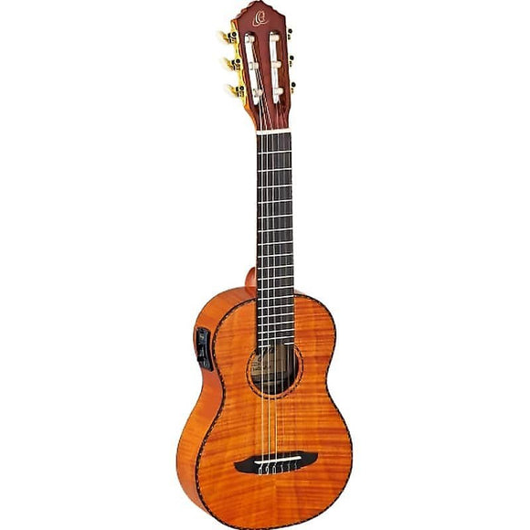 Ortega Guitars RGLE18FMH Timber Series Flamed Mahogany Top A/E Guitarlele