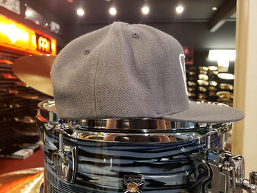 Bentley's Drum Shop Clothback Snapback Hat in Grey w/ White Logo